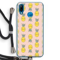 Ananas: Huawei P20 Lite Transparant Hoesje met koord