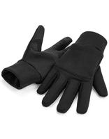 Beechfield CB310 Softshell Sports Tech Gloves - Black - S/M - thumbnail