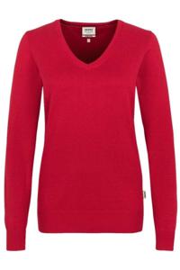 HAKRO Regular Fit Dames Trui rood, Effen