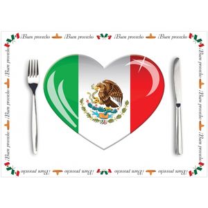 Papieren placemats Mexico 10 stuks