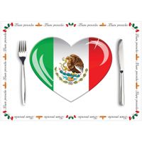 Papieren placemats Mexico 10 stuks - thumbnail