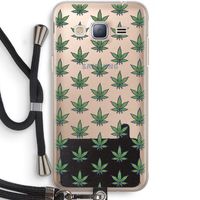 Weed: Samsung Galaxy J3 (2016) Transparant Hoesje met koord