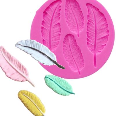 3 PC'S Feather siliconen mal fondant taart chocolade decoratie schimmel