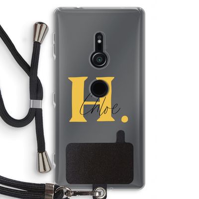 Amber Script: Sony Xperia XZ2 Transparant Hoesje met koord