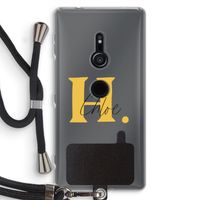 Amber Script: Sony Xperia XZ2 Transparant Hoesje met koord