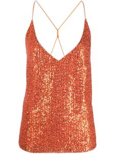 Blanca Vita caraco Tritonia brodé de sequins - Orange