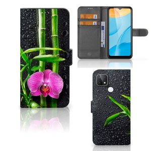 OPPO A15 Hoesje Orchidee