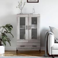 Hoge kast 69,5x31x115 cm bewerkt hout grijs sonoma eikenkleurig - thumbnail