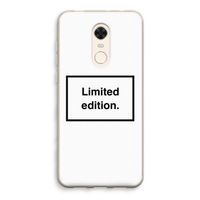 Limited edition: Xiaomi Redmi 5 Transparant Hoesje