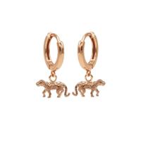 Karma Oorringen Hinged Hoops Leopard Rosé