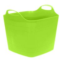 Flexibele emmer - groen - 25 liter - kunststof - vierkant - 35 x 38 cm - Wasmanden - thumbnail