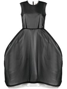 Comme Des Garçons robe à jupe volumineuse transparente - Noir