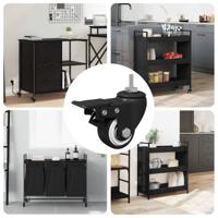 Wielen 12 pcs Zwart M6 x 1.5 mm IJs en nylon