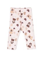 Monnalisa legging en coton à imprimé ourson - Rose