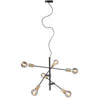 Highlight Hanglamp Sticks 6 lichts Ø 70 cm goud zwart - thumbnail