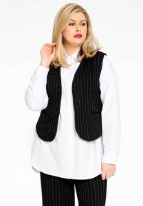 Yoek Gilet PINSTRIPE | Zwart | Maat 50/52