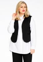 Yoek Gilet PINSTRIPE | Zwart | Maat 46/48