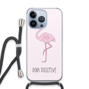 Pink positive: iPhone 13 Pro Transparant Hoesje met koord