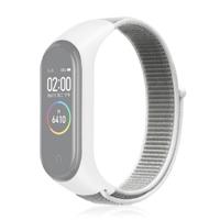 Slimme horloge nylon geweven polsband horloge band voor Xiaomi mi band 3/4 (wit)