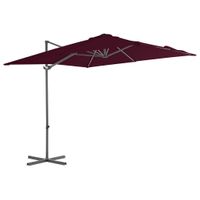 Zweefparasol met stalen paal 250x250 cm bordeauxrood - thumbnail