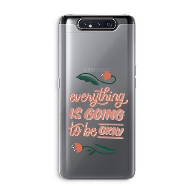 Optimistic flower girl: Samsung Galaxy A80 Transparant Hoesje