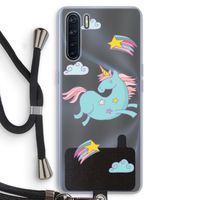Vliegende eenhoorn: Oppo A91 Transparant Hoesje met koord