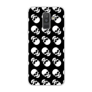 Musketon Skulls: Samsung Galaxy A6 Plus (2018) Transparant Hoesje