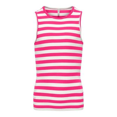 Kids ONLY zomer top meisjes - rib gestreept - fuchsia, roze paars - Kogkenya