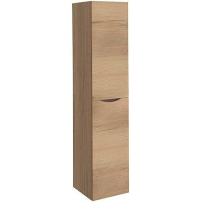 Crosswater Glide II Badkamerkast - 35x35x160cm - greeploos - windsor oak GL3516F2WO