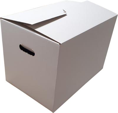 10 Verhuisdozen 48x32x33cm wit met autolock bodem