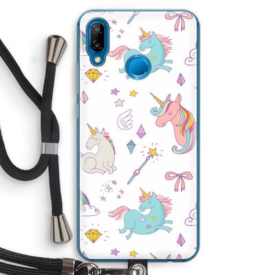 Fantasiewereld: Huawei P20 Lite Transparant Hoesje met koord