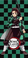 Demon Slayer strandlaken groen 70 x 140 cm - polyester Demon Slayer strandlaken groen 70 x 140 cm - polyester