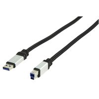 König USB 3.0 USB-kabel 1,8 m USB 3.2 Gen 1 (3.1 Gen 1) USB A USB B Zwart