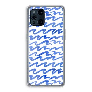 Blauwe golven: Oppo Find X3 Transparant Hoesje