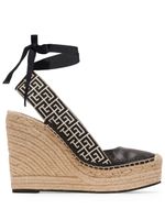 Balmain espadrilles Alex 75 mm à motif monogrammé - Noir