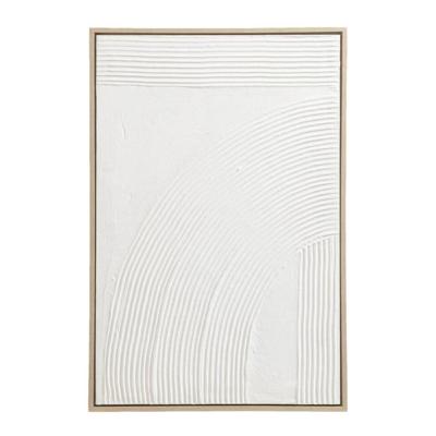 Leen Bakker - Schilderij 3D Art - /hout - 90x60 Cm - Canvas - Wit