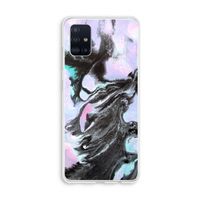 Pastel zwart: Galaxy A51 4G Transparant Hoesje