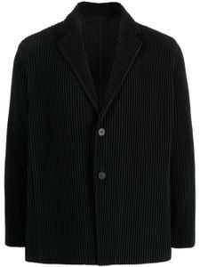 Homme Plissé Issey Miyake blazer boutonné à design plissé - Noir