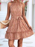 Halter Casual Dress With No