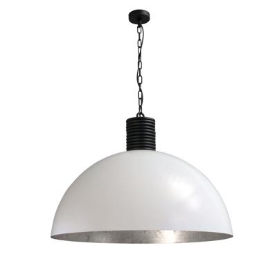 Masterlight Stoere witte hanglampIndustria Bud 80cm wit met oudzilver - 2201-06-37-R-K