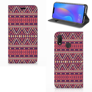 Huawei P Smart Plus Hoesje met Magneet Aztec Paars