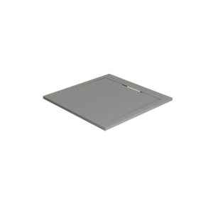 Balmani Andes douchebak 90 x 90 cm solid surface steengrijs mat