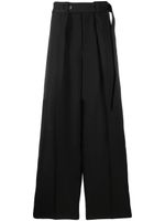 Jil Sander pantalon plissé à coupe ample - Noir