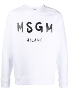 MSGM sweat à logo imprimé - Blanc