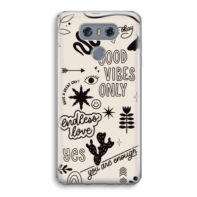 Good vibes: LG G6 Transparant Hoesje