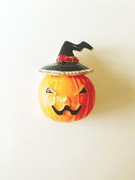 Simple Halloween Pumpkin Brooch - thumbnail