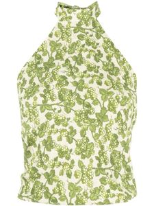 ETRO haut fleuri à dos-nu - Vert