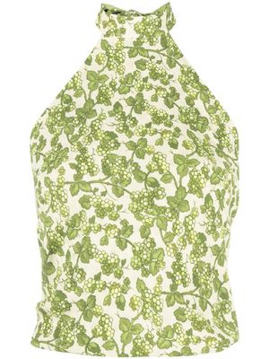 ETRO haut fleuri à dos-nu - Vert