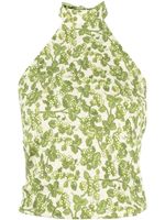 ETRO haut fleuri à dos-nu - Vert