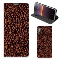Sony Xperia L4 Flip Style Cover Koffiebonen - thumbnail